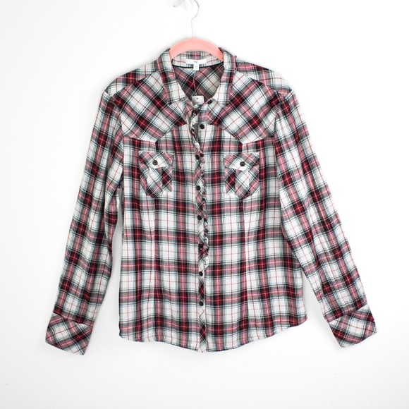 GAP Gauzy Lightweight Plaid Button Down Shirt - Picture 2 of 8